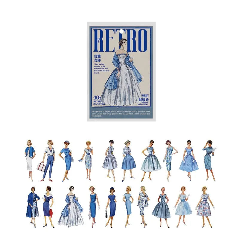 Retro Fashion Washi Stickers