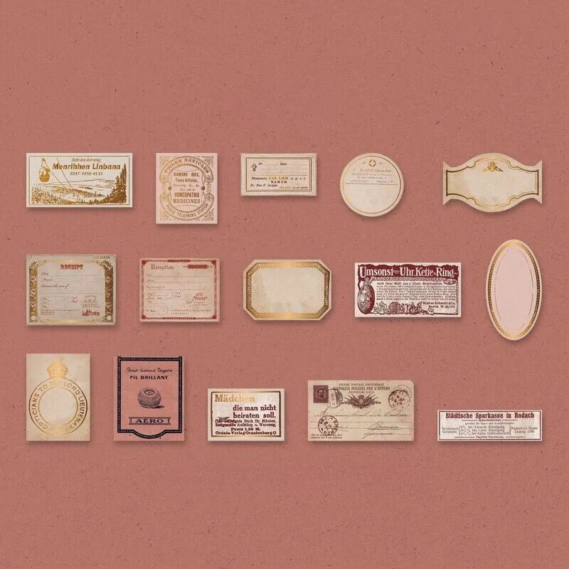 Label Sticker Set - 30 Pcs Adhesive Memo Pad Stickers for Journaling & Scrapbooking - PaperWrld