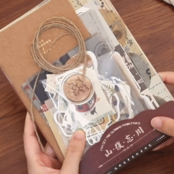 86-teiliges Vintage-Scrapbooking-Zubehör-Set – Scrapbooking-Materialien, Papieraufkleber-Set, Journaling-Zubehör, Ästhetik für Journal