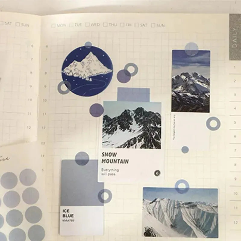 Serene Gradient Translucent Sticker Set - 3 Sheets