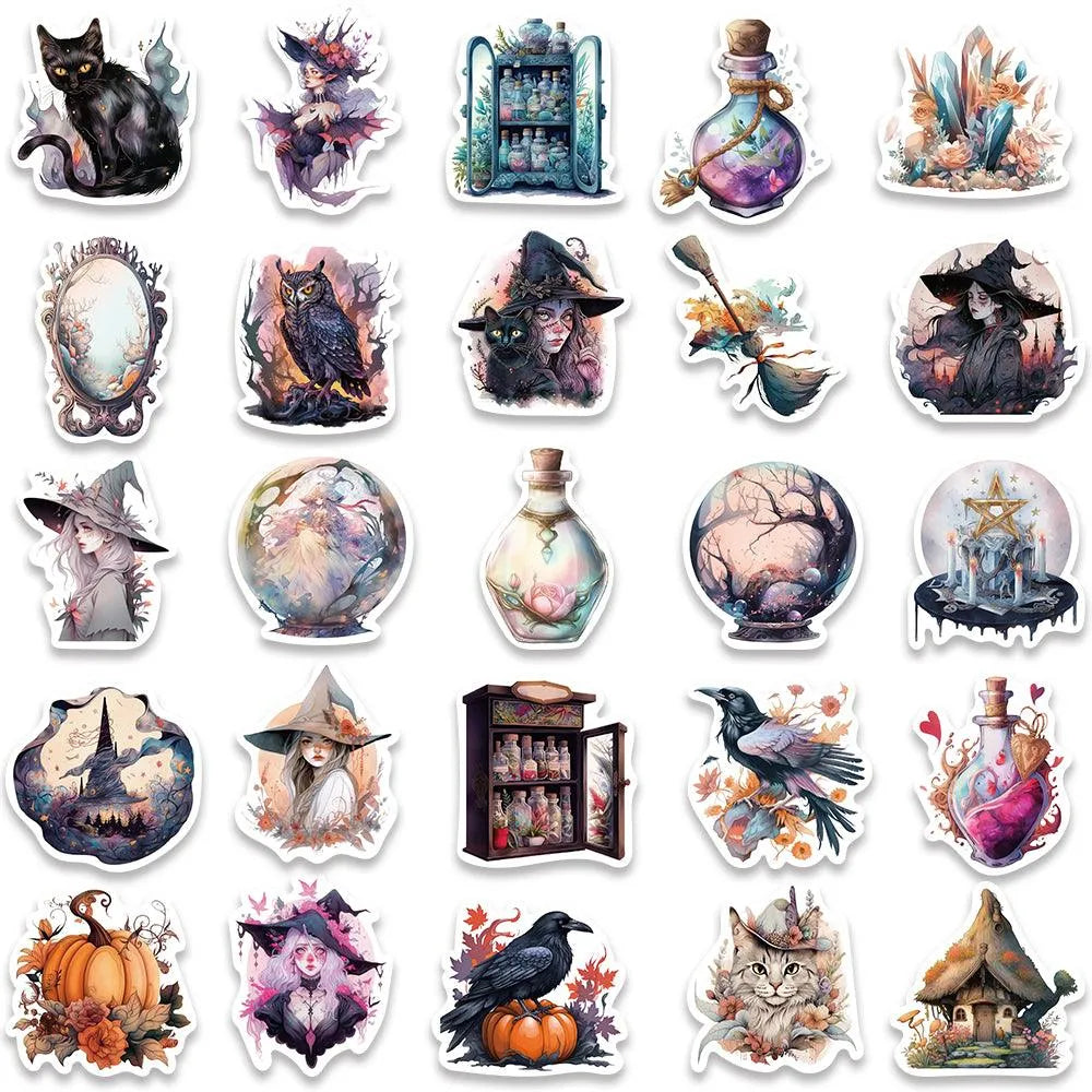 50 PVC Halloween Adhesive Stickers for Journaling & Scrapbooking - PaperWrld