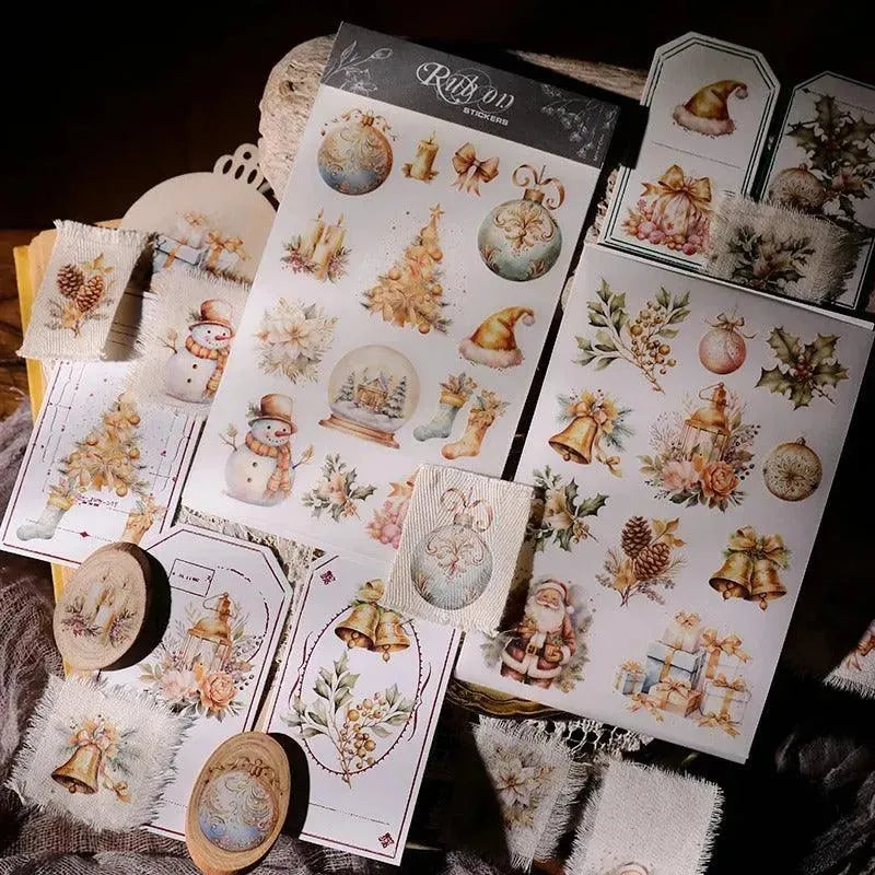 Elegant Holiday Rub-On Transfer Stickers