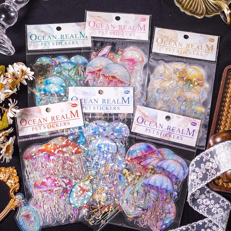 Ocean Realm Holographic PET Sticker Pack