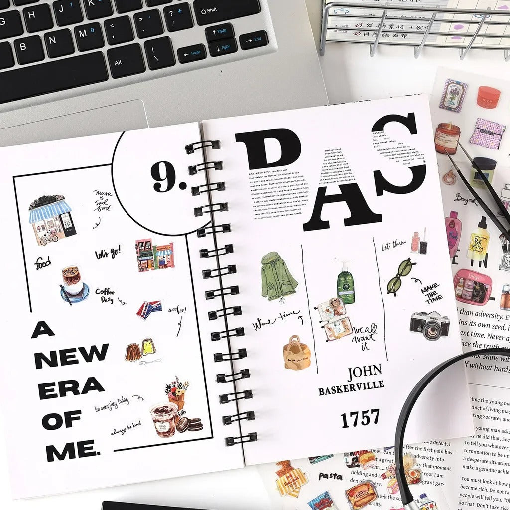 Vintage PET Sticker Set
