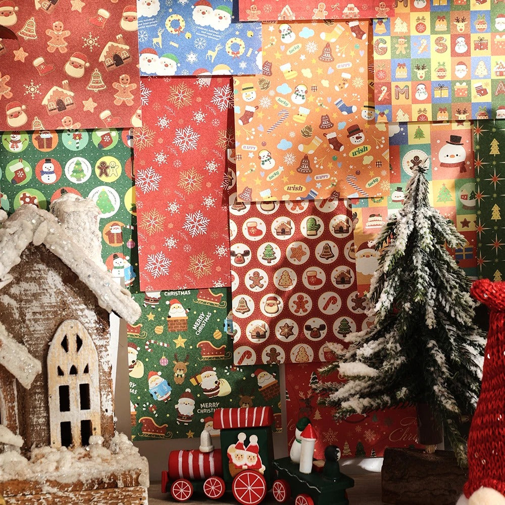 Merry Christmas Scrapbooking Paper Set