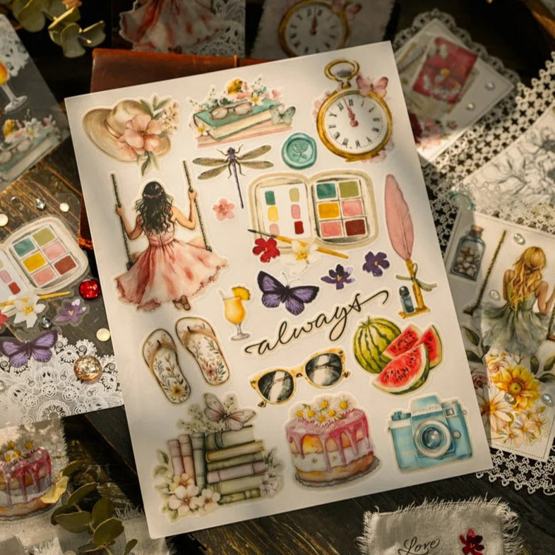 Whimsical Summer Dreams - Rub-On Transfer Stickers