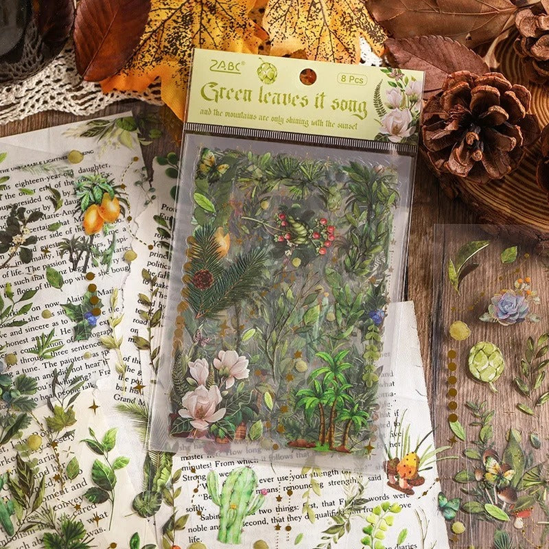 Autumn Song PET Die-Cut Sticker Set