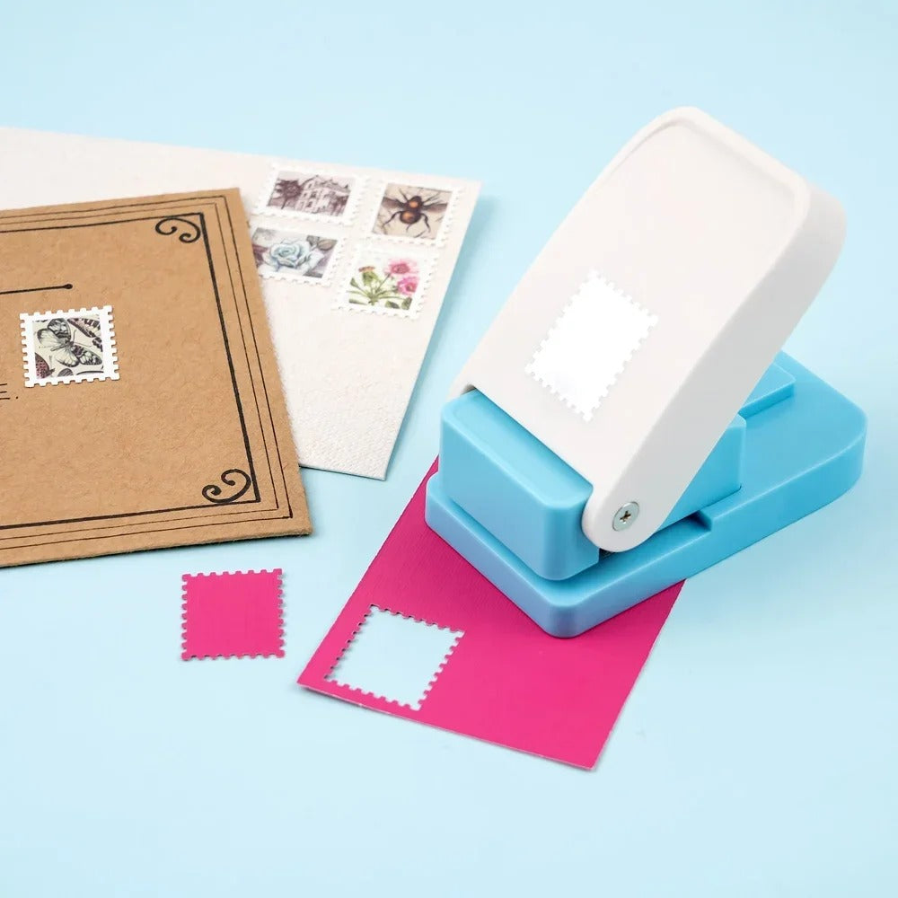 Stamp-Edge Paper Punch – Mini Postage Shape Cutter