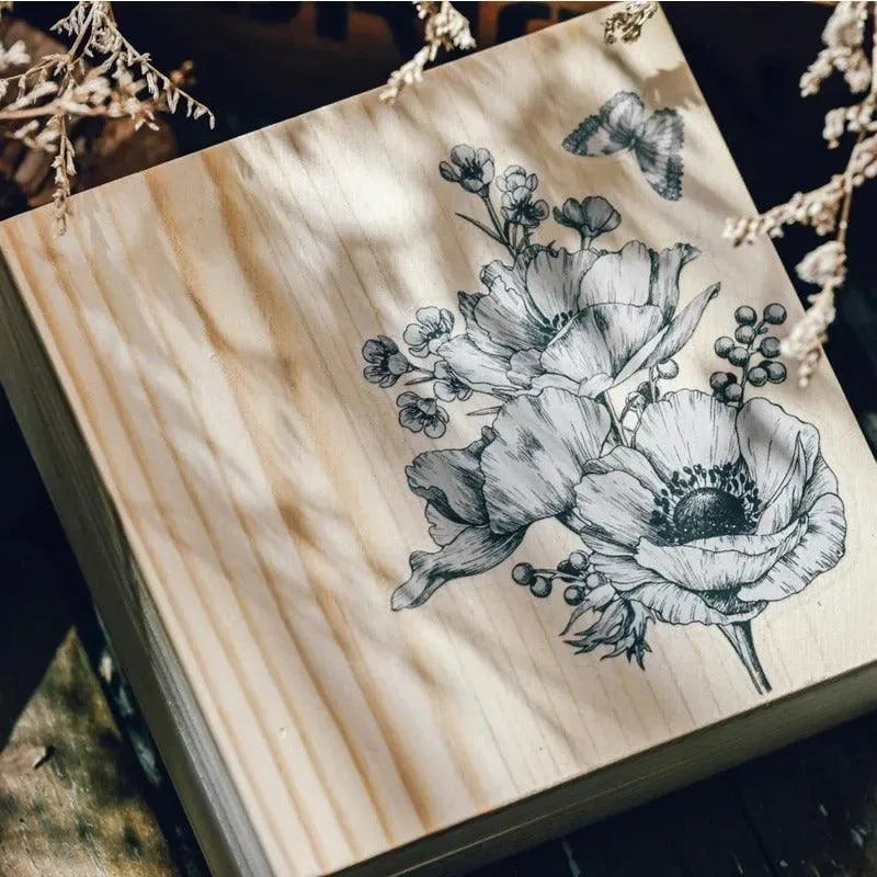 Blooming Floral Rub-On Stickers