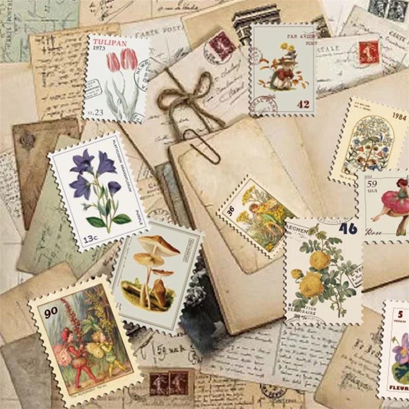 Vintage Stamp Sticker Set