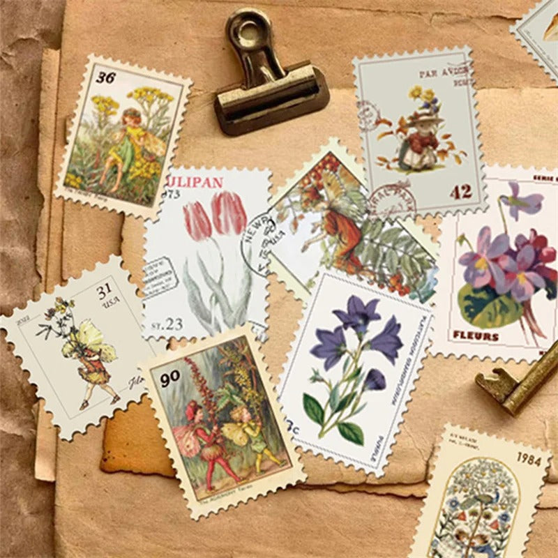 Vintage Stamp Sticker Set