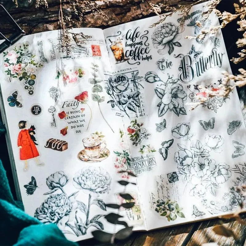 Blooming Floral Rub-On Stickers