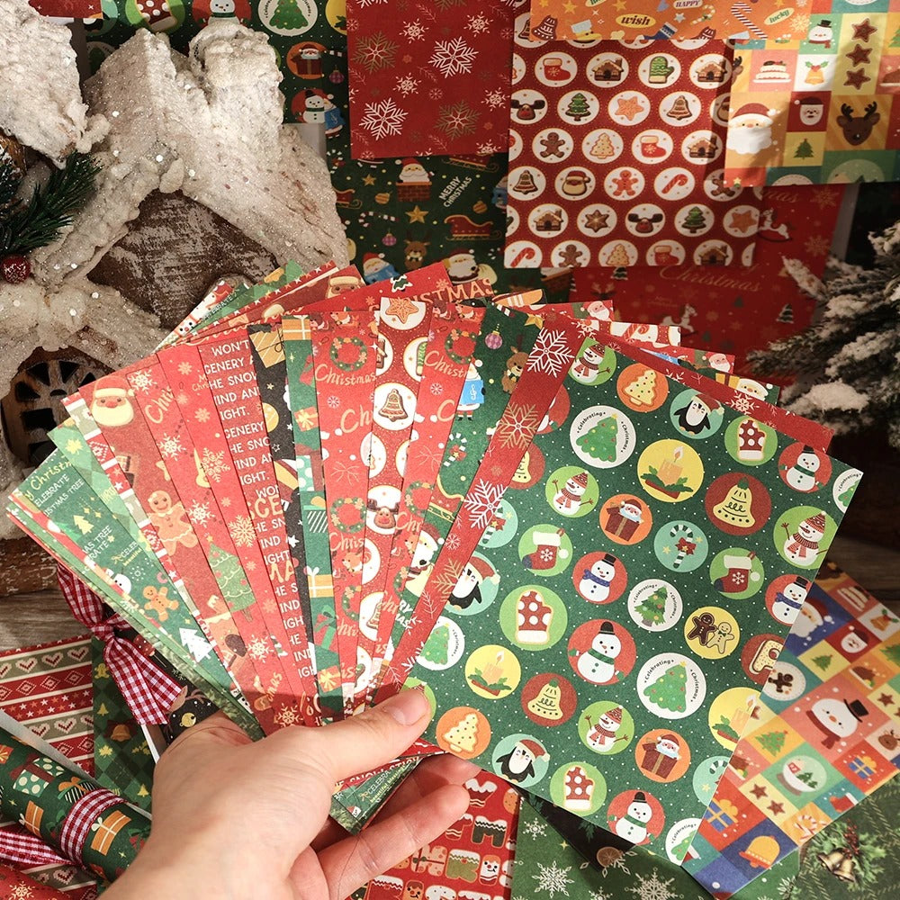 Merry Christmas Scrapbooking Paper Set