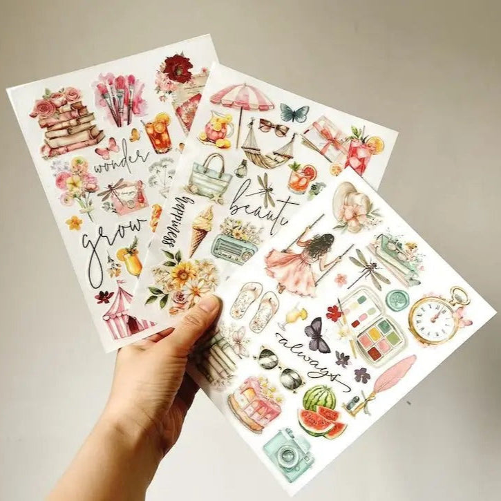 Whimsical Summer Dreams - Rub-On Transfer Stickers