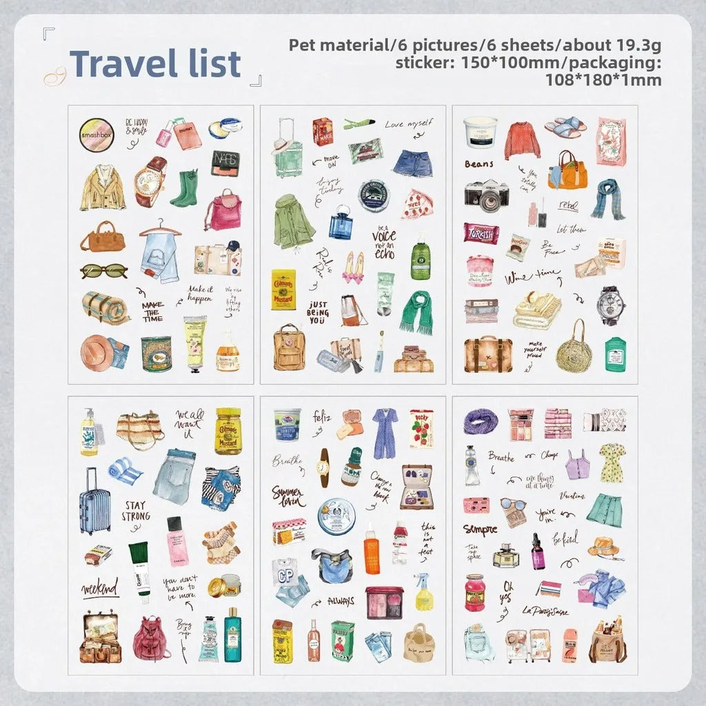 Vintage PET Sticker Set