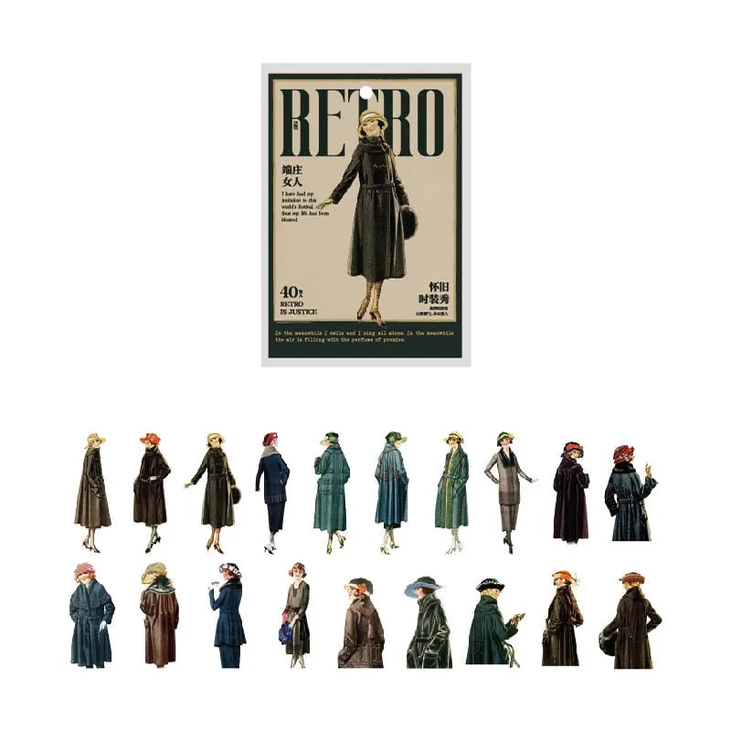 Retro Fashion Washi Stickers