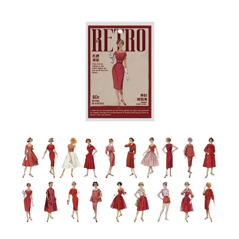 Retro Fashion Washi Stickers