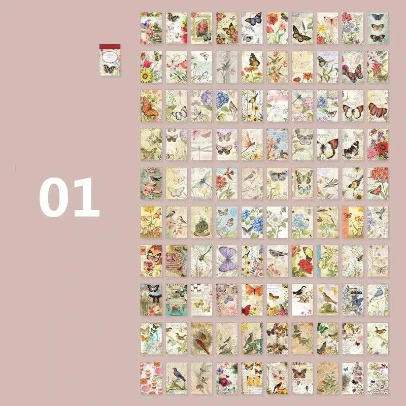 Mini Sticker Book – 100 Decorative Japanese Paper Stickers