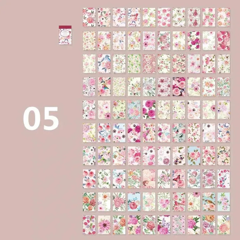 Mini Sticker Book – 100 Decorative Japanese Paper Stickers