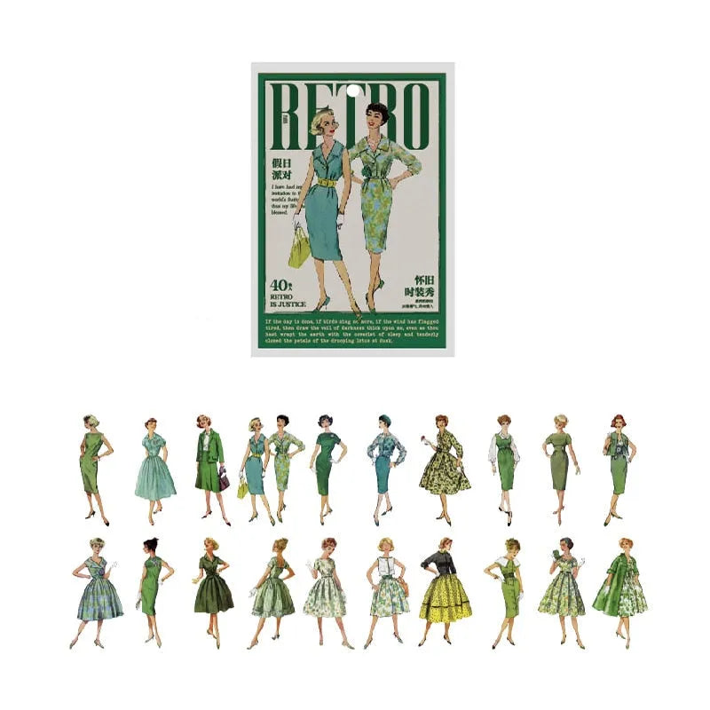 Retro Fashion Washi Stickers