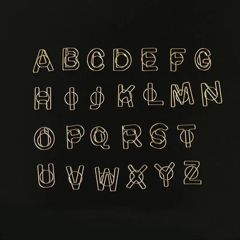 Gold Letter Clip for Journaling & Scrapbooking - PaperWrld