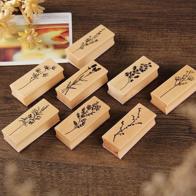 Floral Wooden Stamps for Journaling & Scrapbooking - PaperWrld