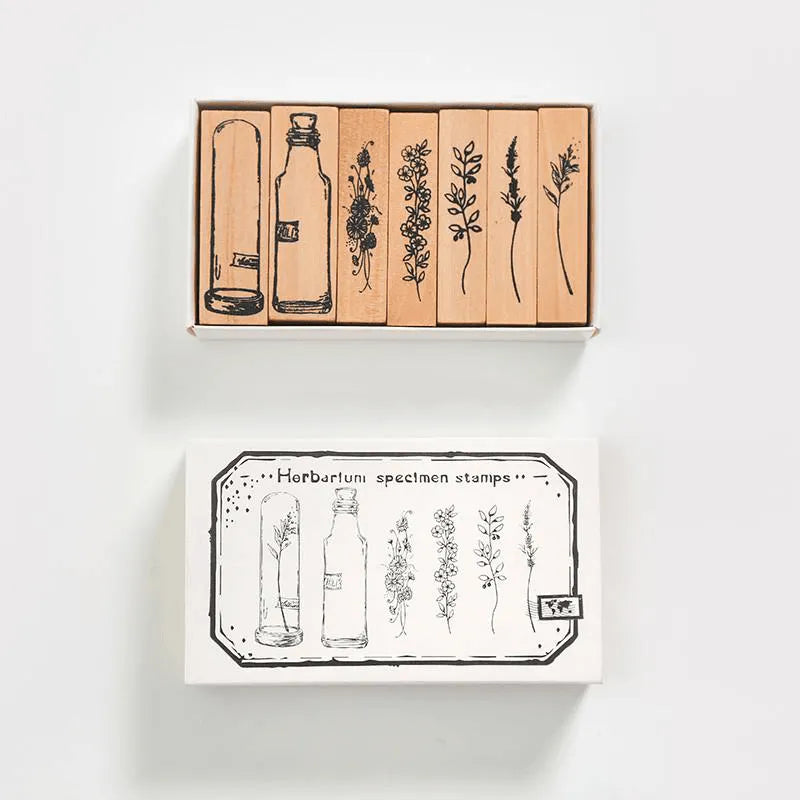 Flowers & Plants Wooden Stamps Set for Journaling & Scrapbooking - PaperWrld