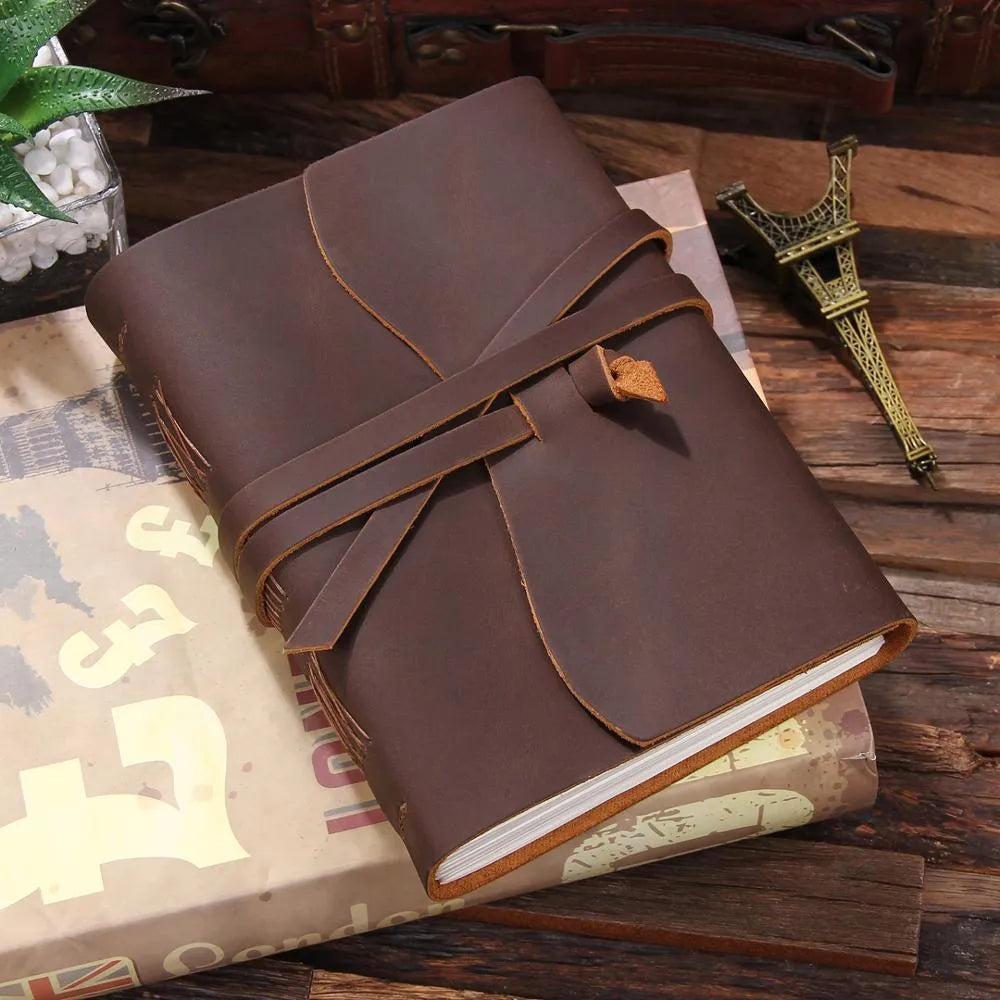 Leather-Bound Travel Blank Pages Journal for Journaling & Scrapbooking - PaperWrld