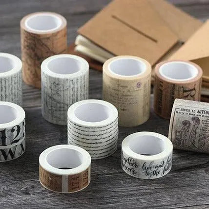 Vintage Washi Tape for Journaling & Scrapbooking - PaperWrld