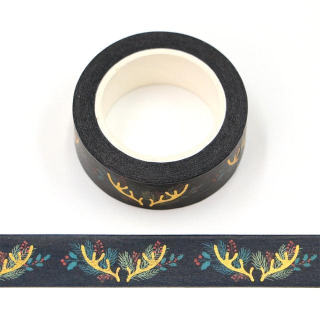 Merry Christmas Washi Tape Roll - Reindeer Horns - PaperWrld