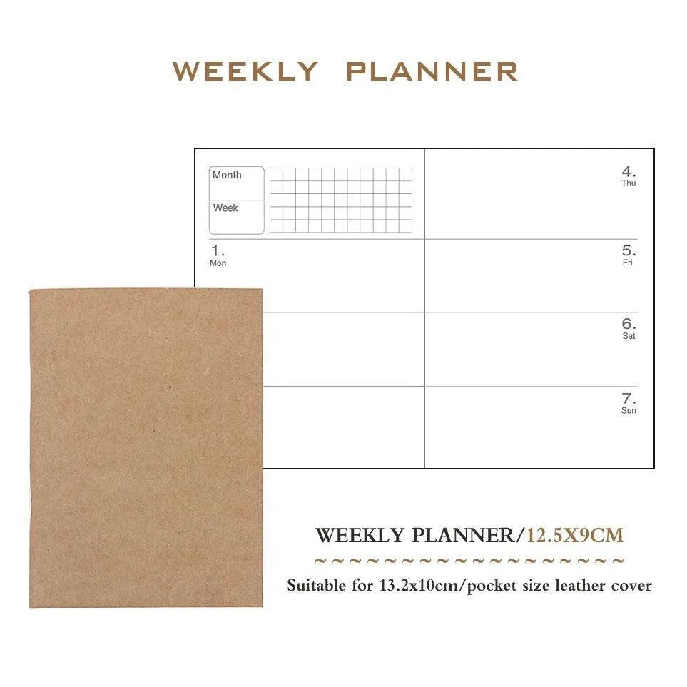 Diary Lined, Blank, Kraft, Weekly Planner for Journaling & Scrapbooking - PaperWrld