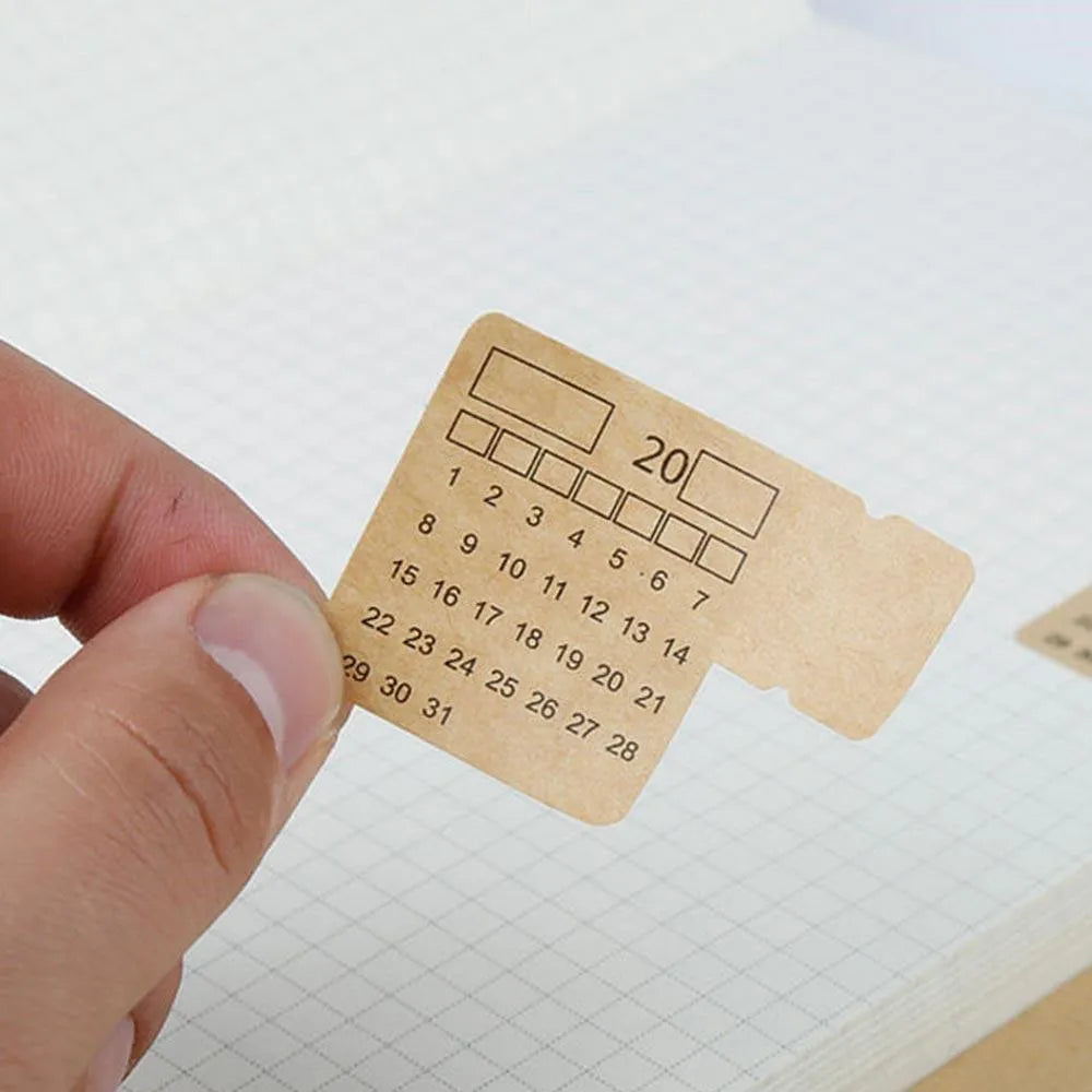 Mini Paper Calendar Stickers for Journaling & Scrapbooking - PaperWrld