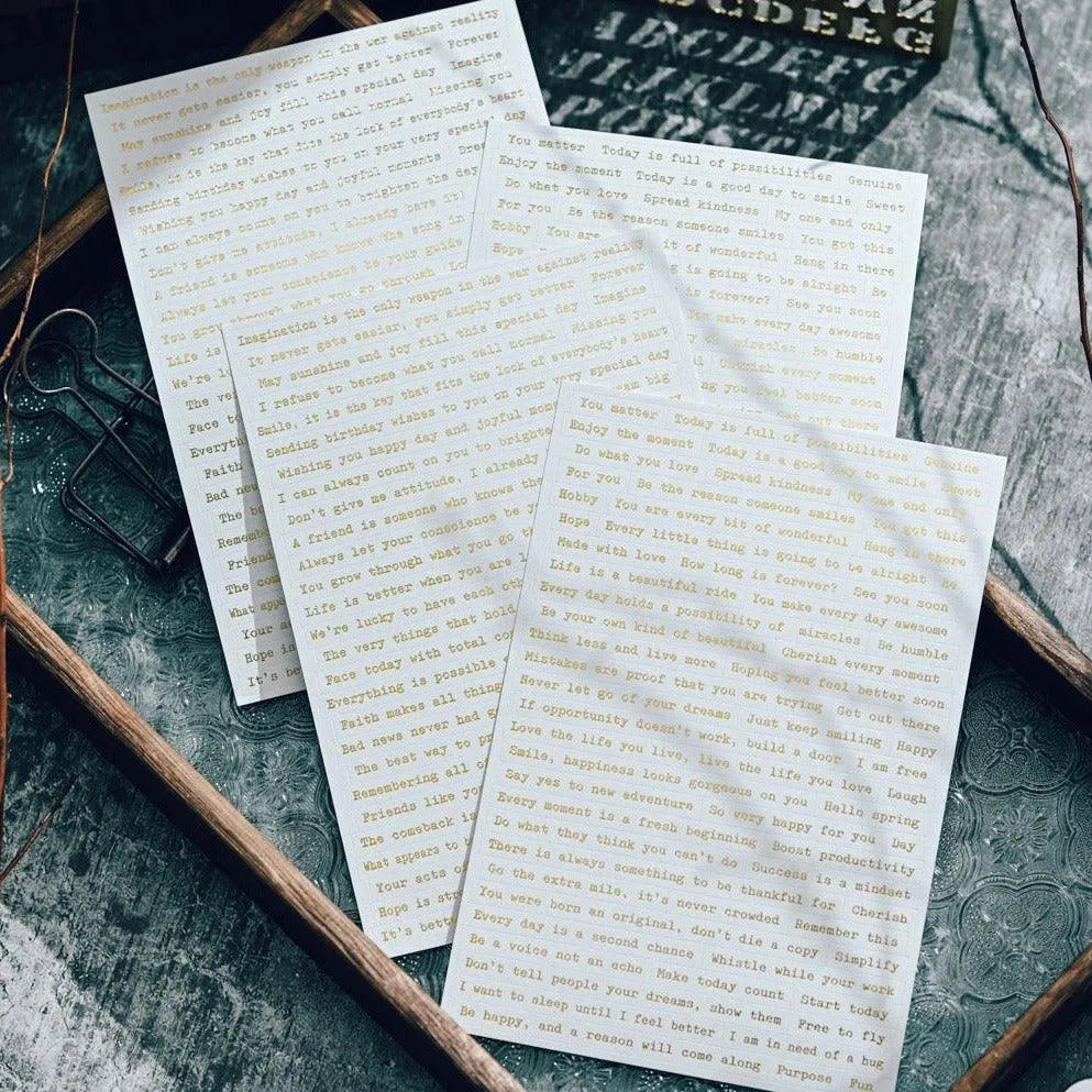 Gold Quote Stickers for Journaling & Scrapbooking - PaperWrld