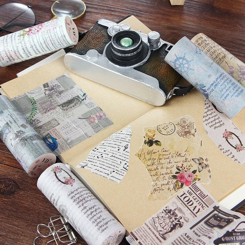 Vintage Washi Tape Max for Journaling &amp; Scrapbooking - PaperWrld