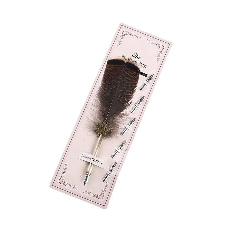 Vintage animal feather fountain pen for Journaling & Scrapbooking - PaperWrld