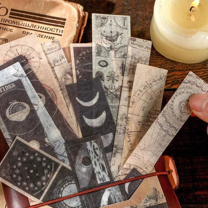 Retro Deco Stickers 40pcs Crafting Delights for Journaling & Scrapbooking - PaperWrld