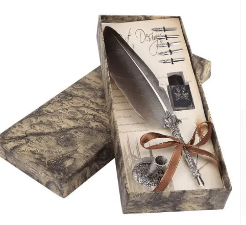 Feather Vintage Dip Fountain Pen for Journaling & Scrapbooking - PaperWrld