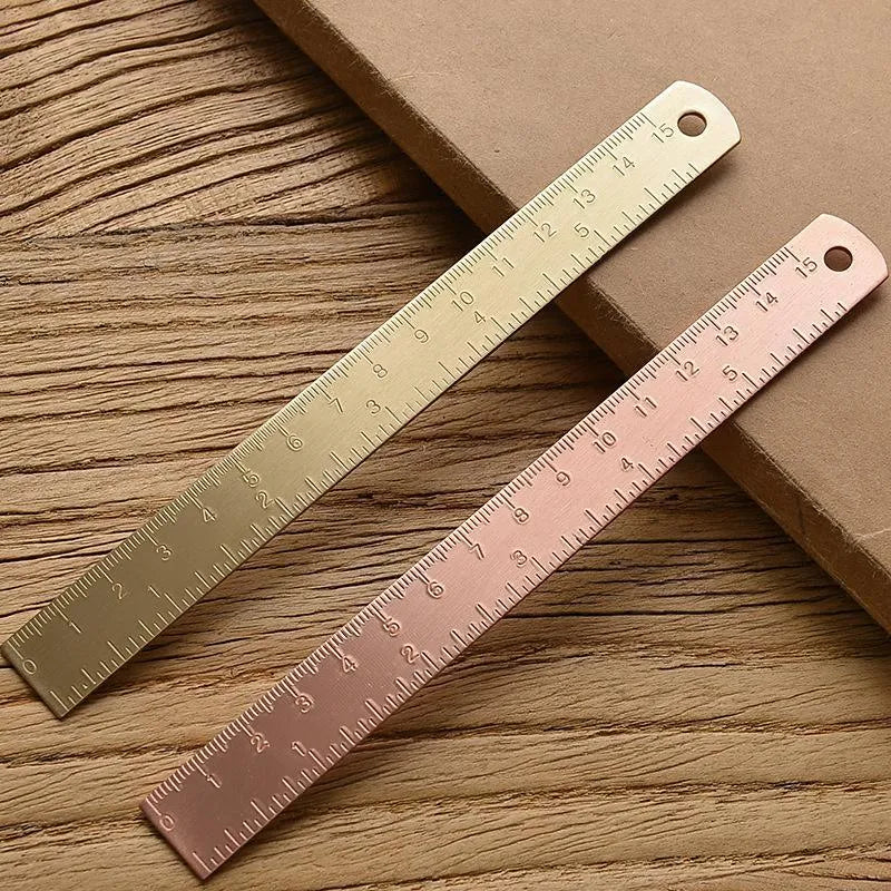 15 cm Gold & Rose Ruler for Journaling & Scrapbooking - PaperWrld