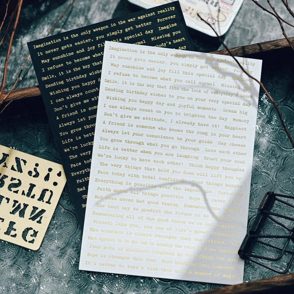 Gold Quote Stickers for Journaling & Scrapbooking - PaperWrld
