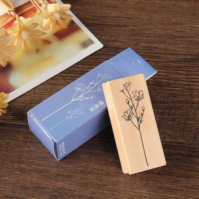 Floral Wooden Stamps for Journaling & Scrapbooking - PaperWrld