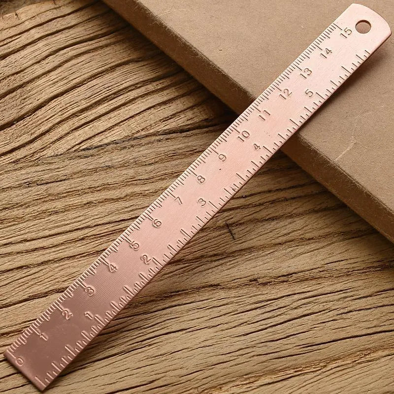 15 cm Gold & Rose Ruler for Journaling & Scrapbooking - PaperWrld