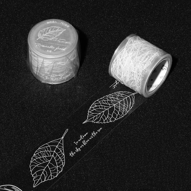 Butterfly, Leaves, and Feathers Transparent PET Washi Tape for Journaling &amp; Scrapbooking - PaperWrld