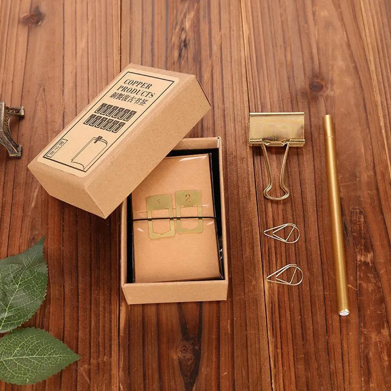 Brass Bookmark With Numbers for Journaling & Scrapbooking - PaperWrld