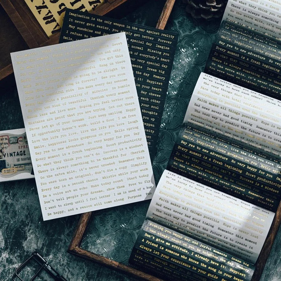 Gold Quote Stickers for Journaling & Scrapbooking - PaperWrld