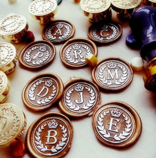 Crowned Alphabet Wax Seal Stamp for Journaling & Scrapbooking - PaperWrld