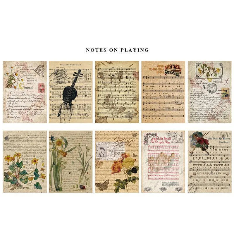 10 Pcs Vintage Series Kraft Paper for Journaling & Scrapbooking - PaperWrld