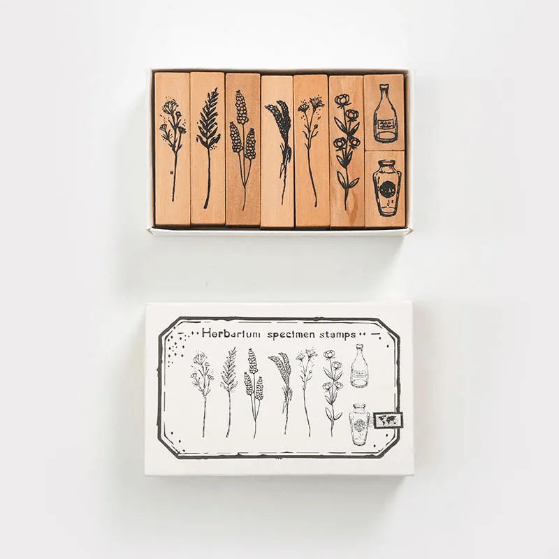 Flowers & Plants Wooden Stamps Set for Journaling & Scrapbooking - PaperWrld