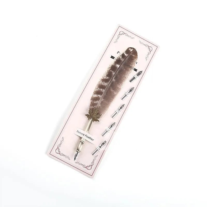 Vintage animal feather fountain pen for Journaling & Scrapbooking - PaperWrld