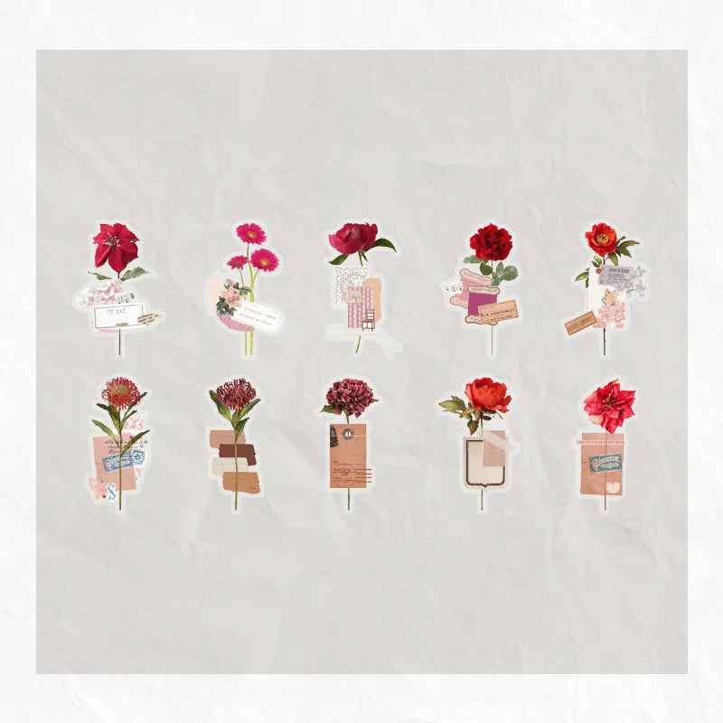 Vintage Spring Floral Stickers for Journaling & Scrapbooking - PaperWrld