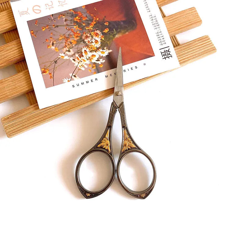 Vintage Floral Embroidery Scissors